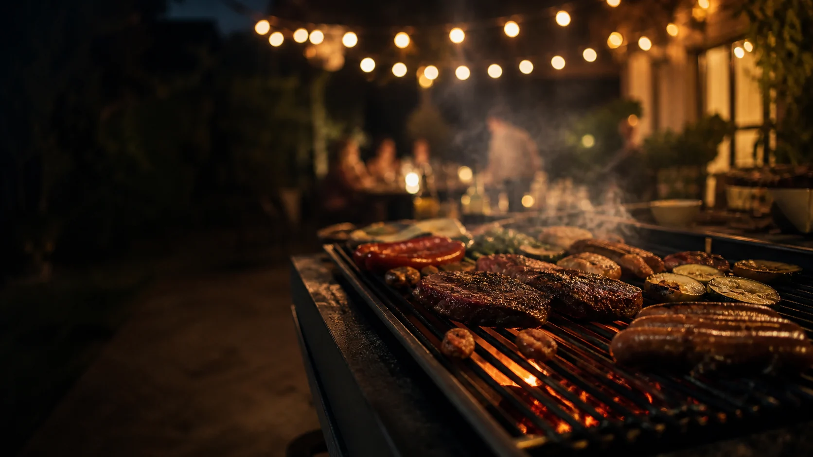 Asado with match-day atmosphere and no official marks